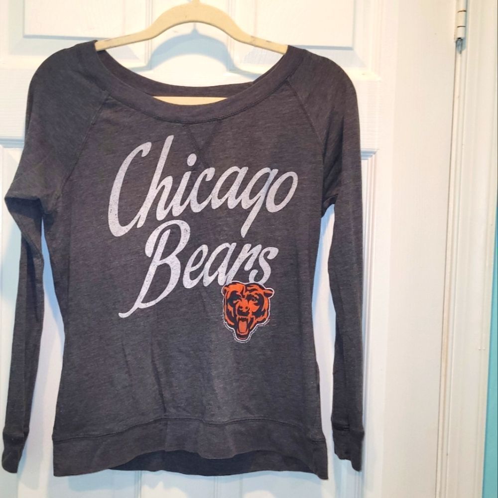 NFL Team Apparel Chicago Bears Sweater, Women's sz S, Gray & Orange.